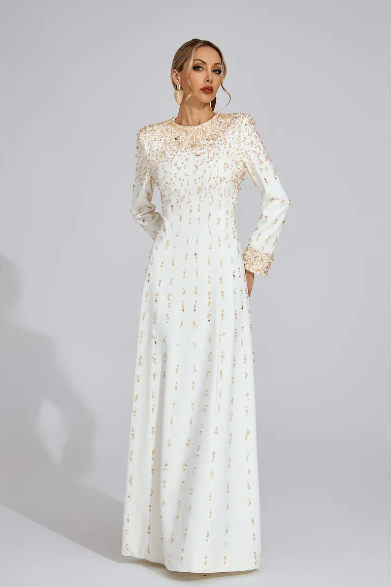 Tanith White Diamond Maxi Dress - 5