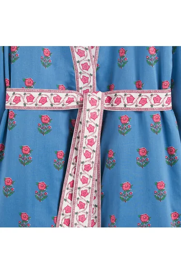 Alanis Printed Bathrobe with Towelling Backing