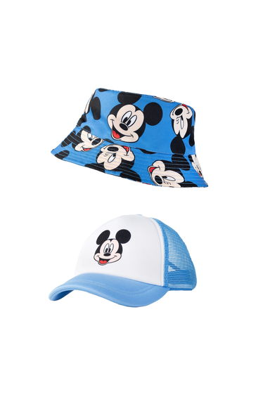Mickey Mouse Boys Reversible Bucket Hat & Cap Set - Blue
