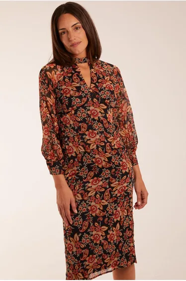 Raglan Keyhole Midi Dress