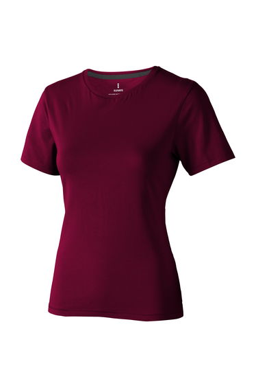 Elevate Womens/Ladies Nanaimo Short Sleeve T-Shirt - Burgundy