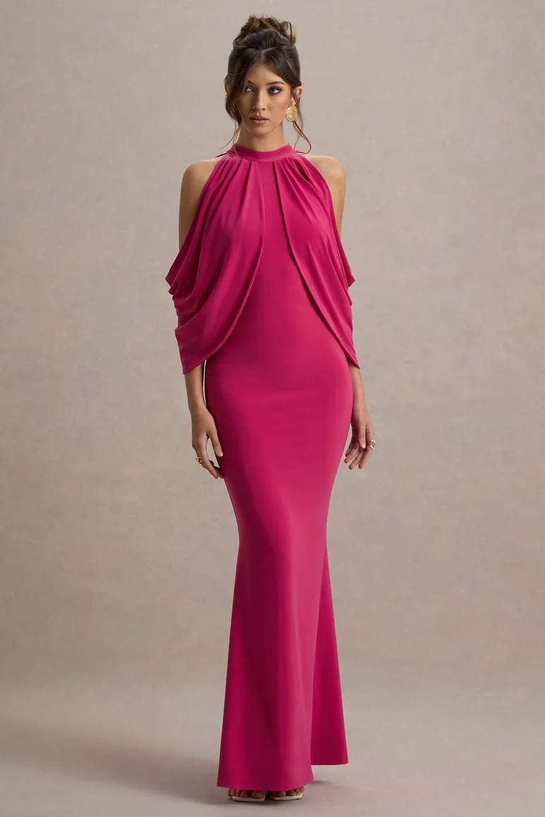 strapless open back dress Maya Dusty Pink V Neckline Embellished Maxi Dress – Maya Deluxe main image 1