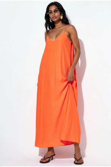 BUSEM Women's Solid Maxi Slip Dress
