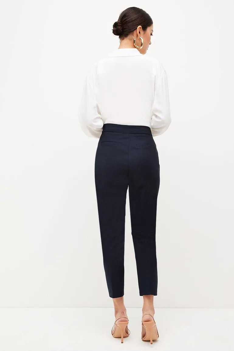 Petite Essential Techno Woven Crop Trouser - 2