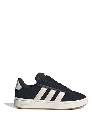 Adidas Womens/Ladies Grand Court Alpha Leather Cloudfoam Trainers - Black/Pink