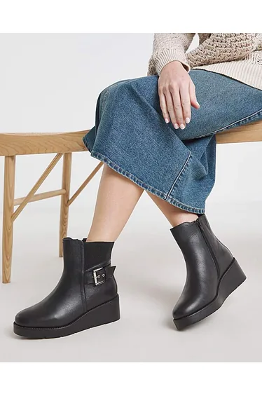 Wedge Chelsea Boots Extra Wide