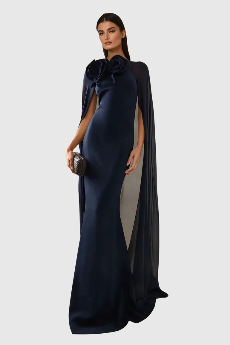 Dezirinda Flower Shawl Maxi Dress - 1