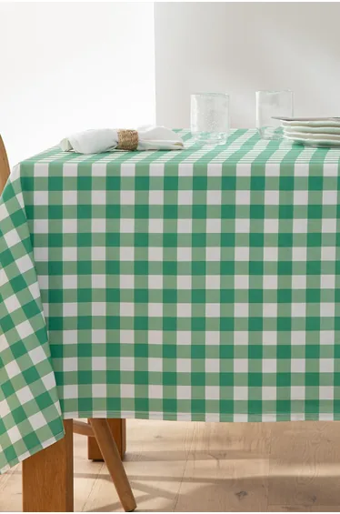 مفرش طاولة قطن كاروهات بمظهر