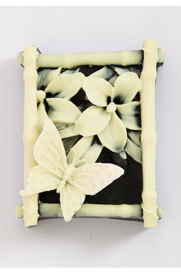 Liquorish Bamboo Charcoal Butterfly Garden Floral Soap Handmade Soap