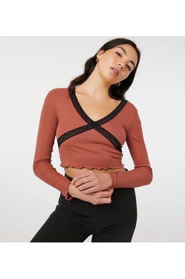 Ardene criss cross lace top