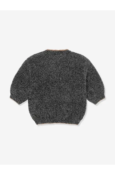 Baby Fuzzy Boxy Sweater in Black