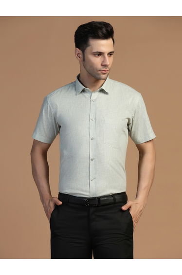 Men Green Short Sleeve Shirt
