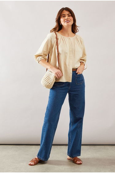 Textured Button Shirt