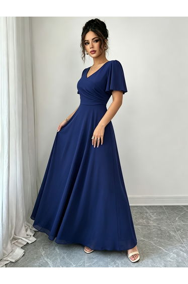 Women's solid color dress