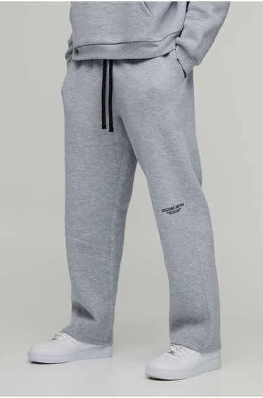 Baggy Fit Printed Jogger - grey marl