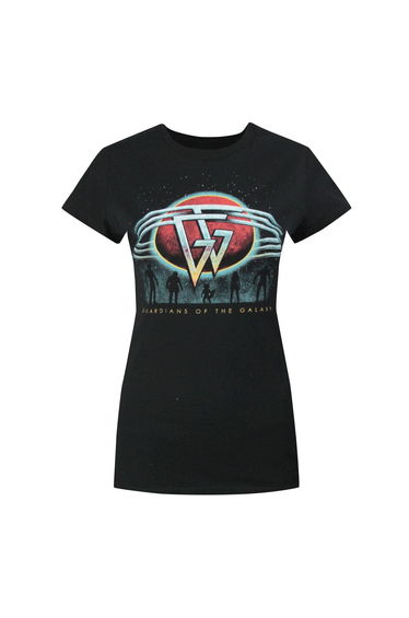 Guardians Of The Galaxy Womens/Ladies Planet T-Shirt - Black