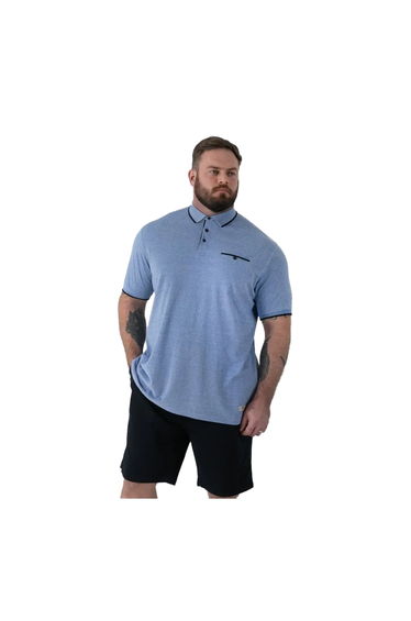 Duke Mens Harvey Pique Kingsize Polo Shirt - Blue