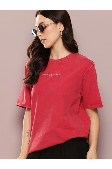 Women Acid Washed Oversized T-Shirt