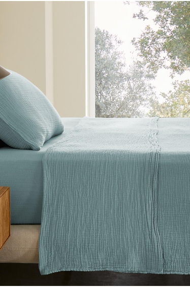 Yafa Flat Sheet in Organic Cotton Muslin