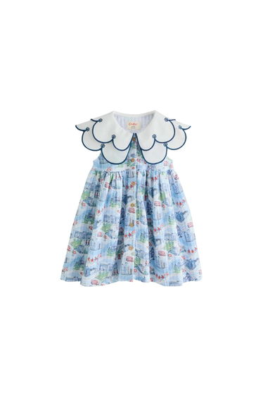 Cath Kidston Girls Collared Dress - Blue