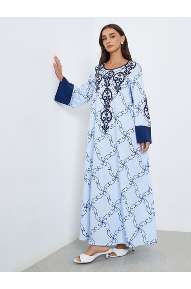 All Over Print Long Sleeve Jalabiya