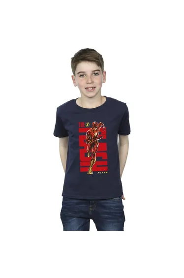 DC Comics Boys The Flash Dash T-Shirt - Navy Blue