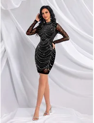 QOQ Gorgeous Design Sense Women Formal Dress Luxury Evening Gown - 3
