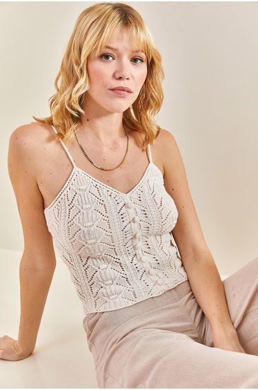 Women's Patterned Knitwear Blouse