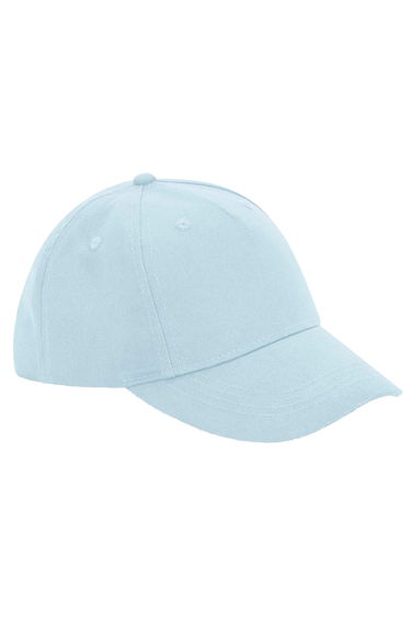 Beechfield 5 Panel Organic Cotton Baseball Cap - Powder Blue