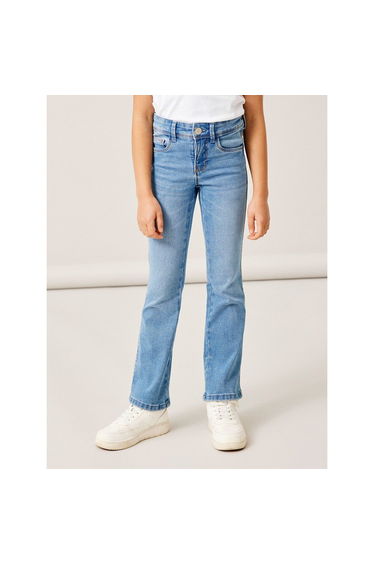 Mid Rise Straight Jeans