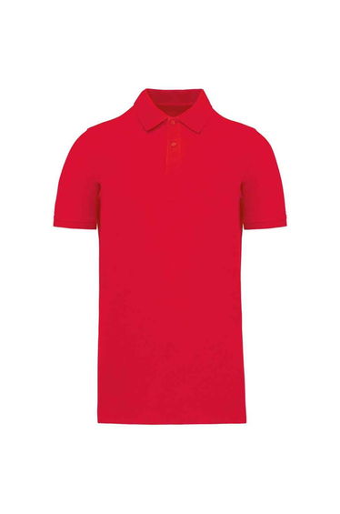 Kariban Mens Pique Organic Polo Shirt - Red