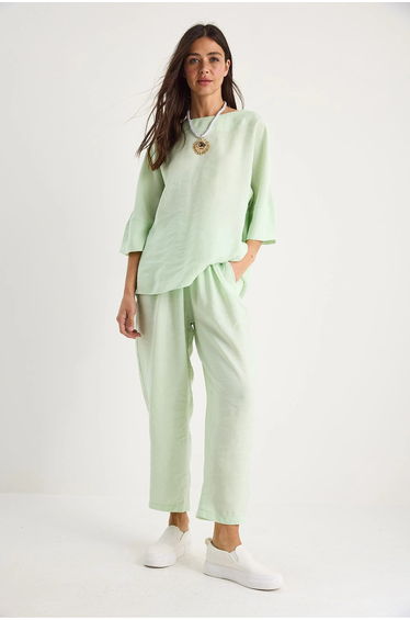 LUCCI Oversized Boat Neck Polyester Two-Piece Co-ord Set