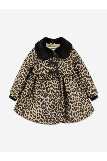 Angels Face Girls Harmony Leopard Coat in Black