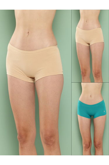 Pack of 2 - Solid Cotton Boyshorts
