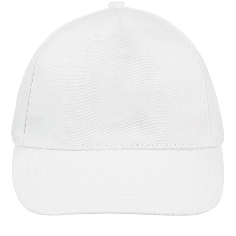 SOLS Unisex Buzz 5 Panel Baseball Cap - White - 3