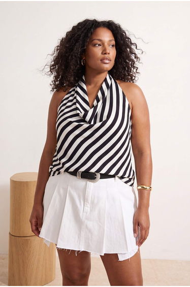 Black Shally Woven Plus Size Blouse