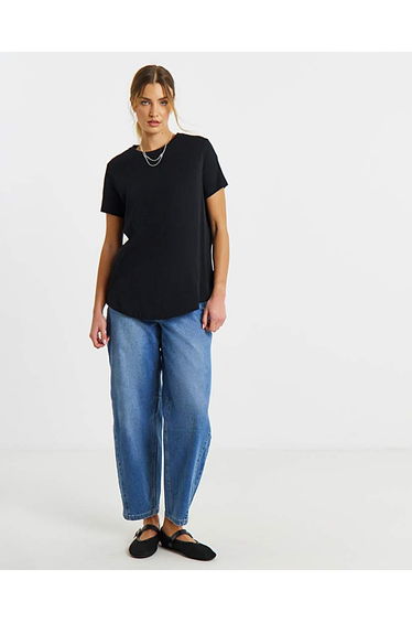 2 Pack Curved Hem Longline T-Shirt