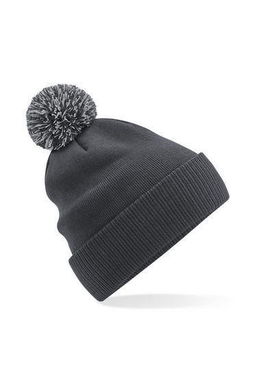 Beechfield Snowstar Beanie - Graphite Grey/Light Grey