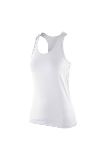 Spiro Womens/Ladies Impact Softex Sleeveless Fitness Vest Top - White