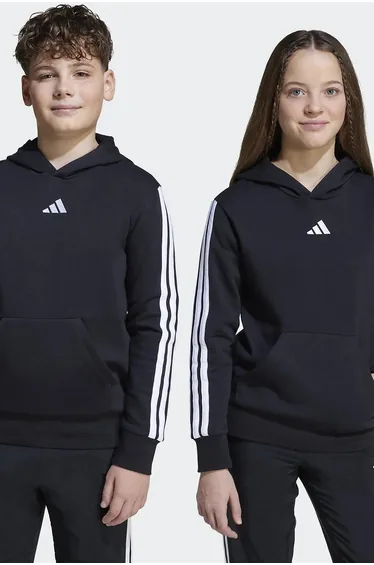 Essentials 3-Stripes Brushed Fleece Hoodie