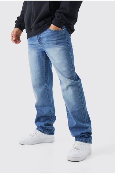 Relaxed Rigid Jean - mid blue