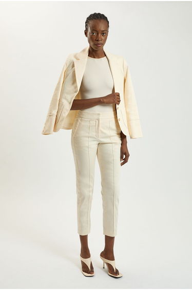 Binding Tab Detail Tailored Trousers