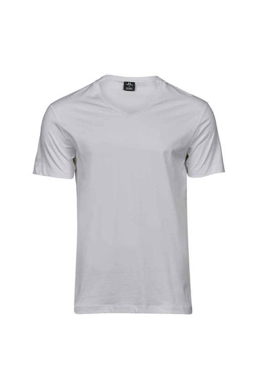 Tee Jays Mens Sof V Neck T-Shirt - White