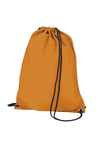 BagBase Budget Water Resistant Sports Gymsac Drawstring Bag (11L) (Pack of 2) - Orange