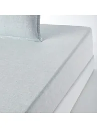 شرشف سرير كتان مغسول بحواف مطاطية ارتفاع 35 سم