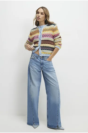 Blue Fairisle Craft Cardigan