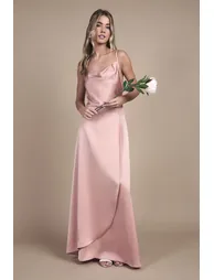 فستان كوست فاشن زهري طول الأرض بقصة مستقيمة