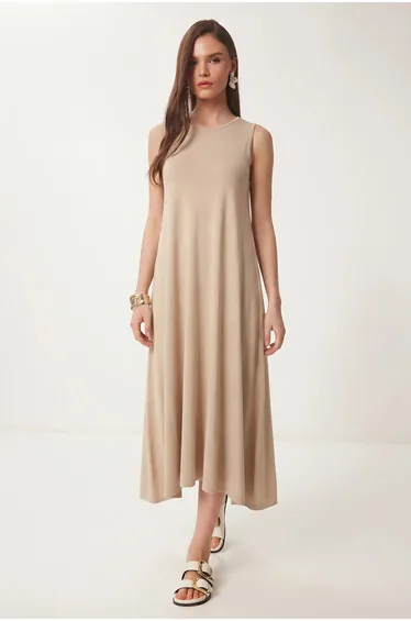 ISTANBUL A-Line Midi Dress with Pocket