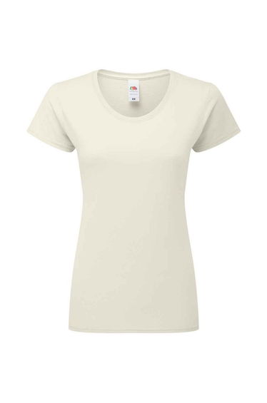 Fruit Of The Loom Womens/Ladies Iconic Ringspun Cotton T-Shirt - Natural