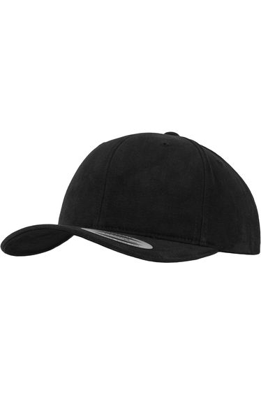 Flexfit by Yupoong Brushed Twill Mid-Profile Cap - Black